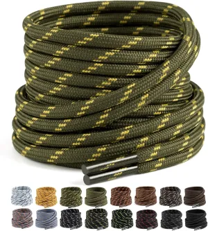 2 Pairs Work Boots Shoe Laces 4.5mm Heavy Duty Hiking Shoelaces for Men & Women