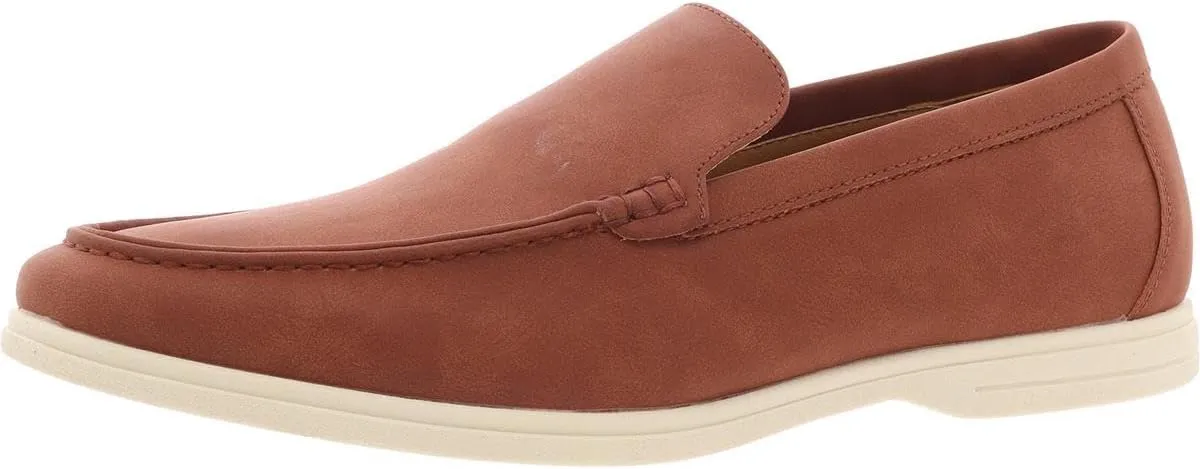 Alfani Mens Porter Faux Leather Memory Foam Loafers