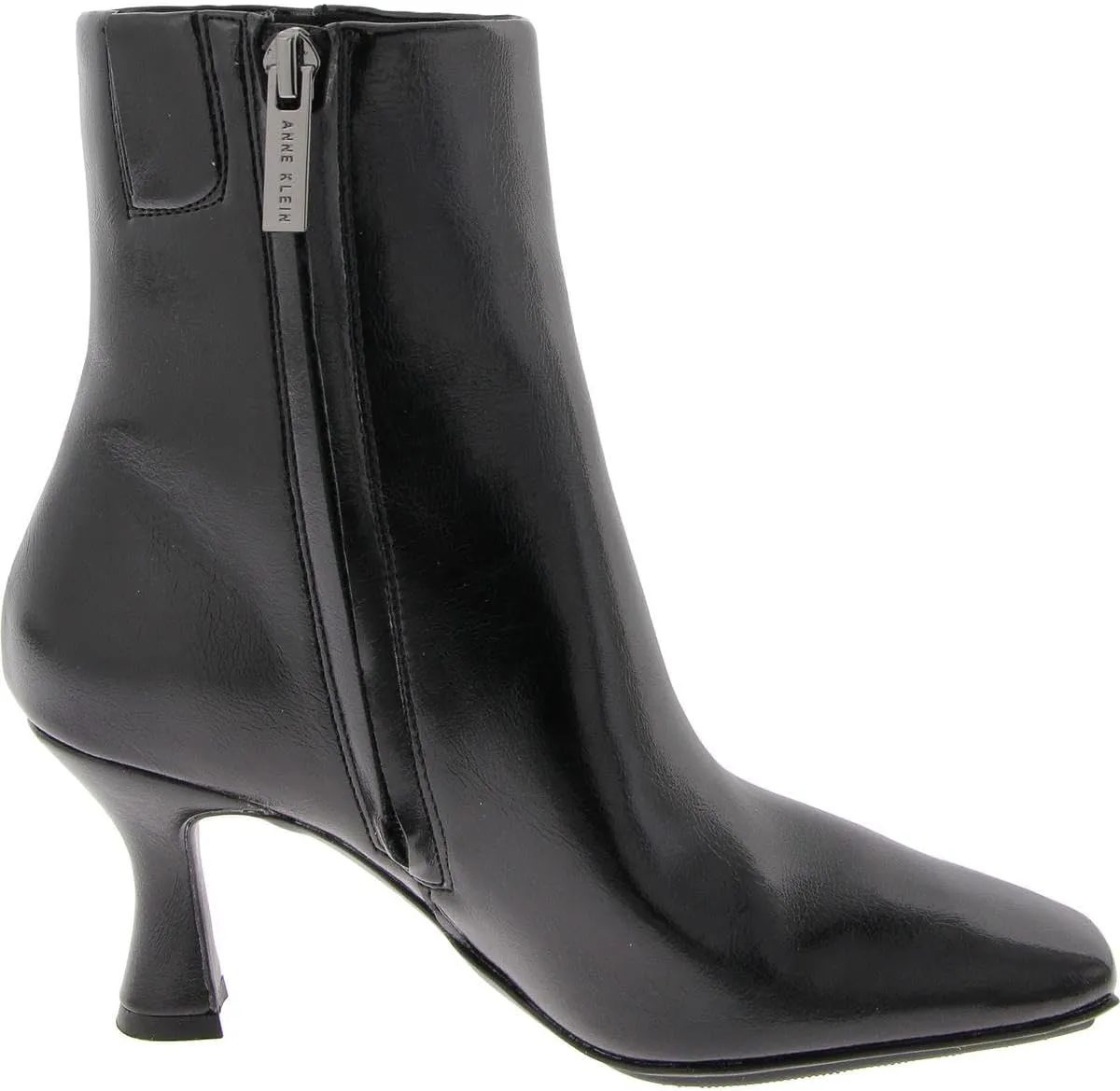 Anne Klein Womens Pablo Faux Leather Heeled Booties