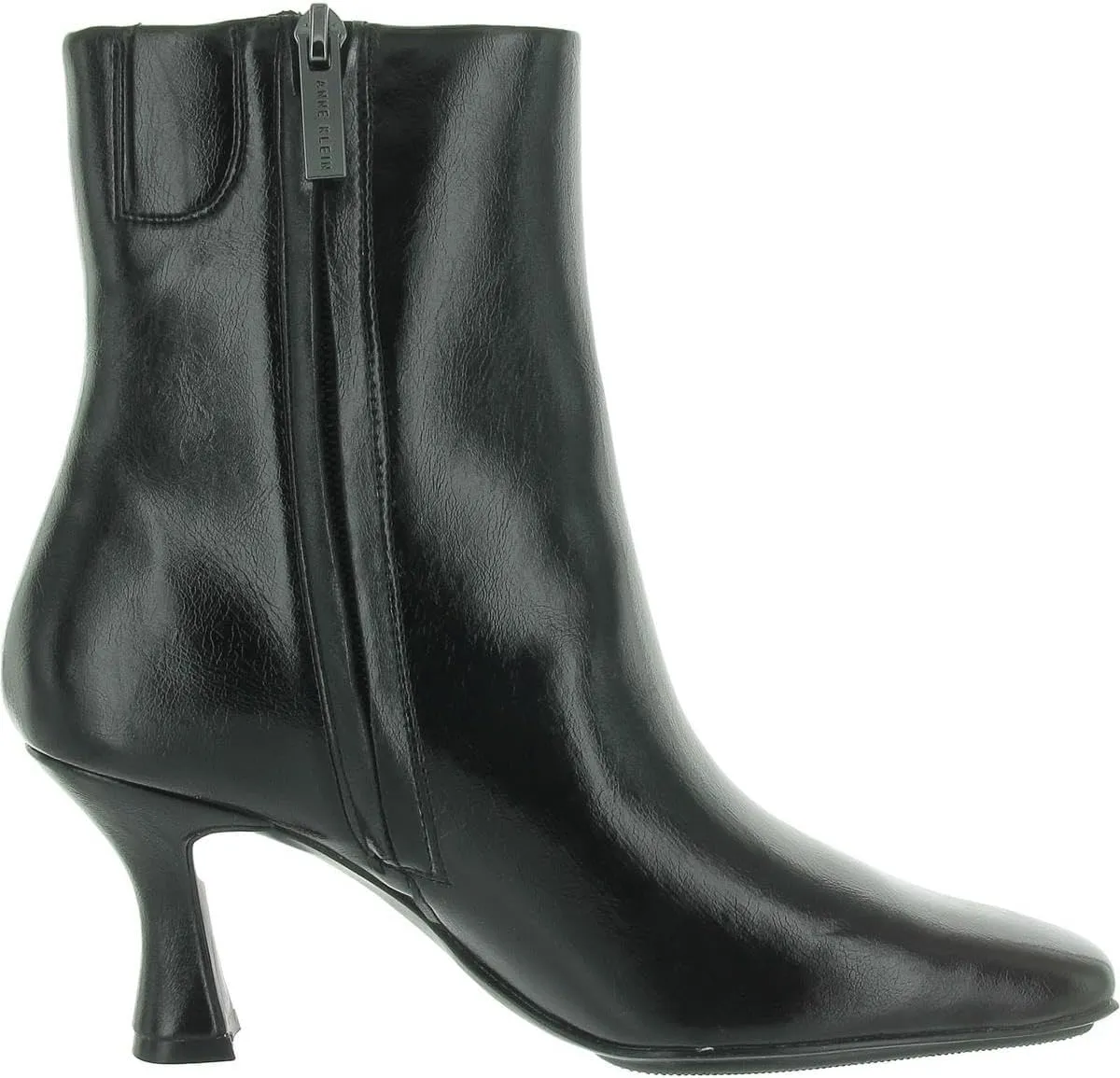 Anne Klein Womens Pablo Faux Leather Heeled Booties