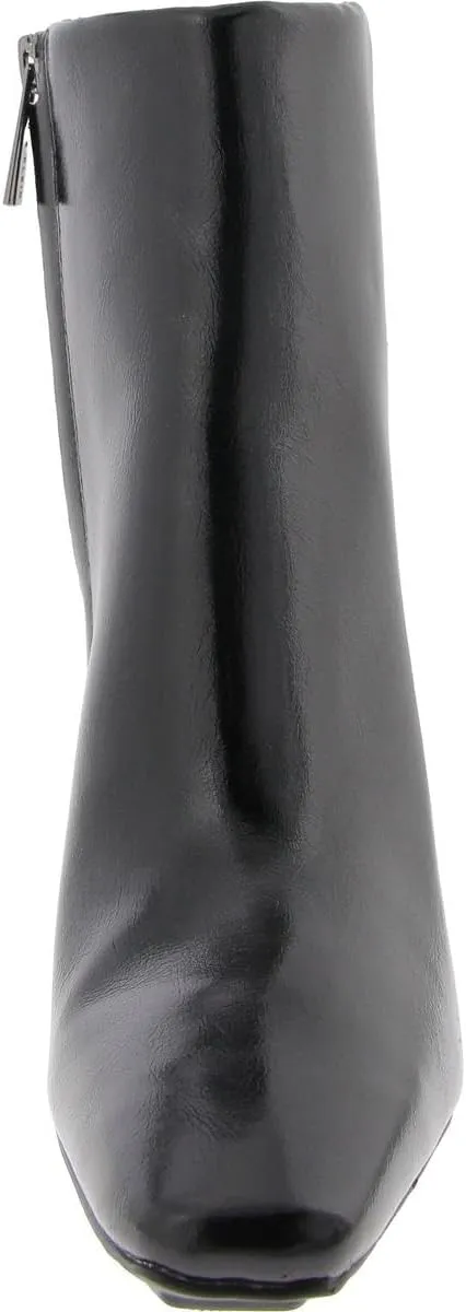 Anne Klein Womens Pablo Faux Leather Heeled Booties
