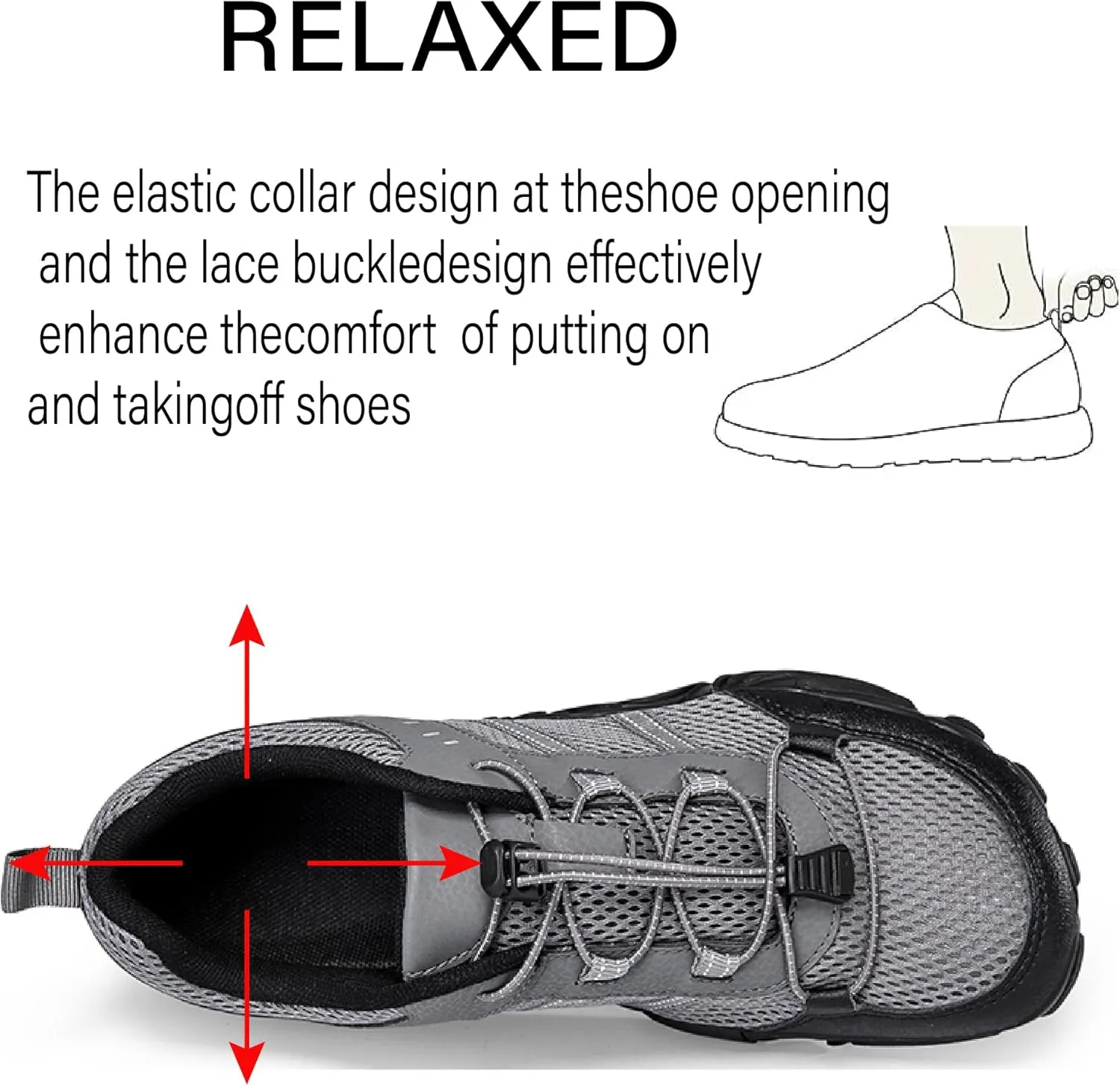 Asifn Mens Quick Dry Water Shoes Hiking Barefoot Lightweight Zero Drop Breathable Shoes Outdoor Sports