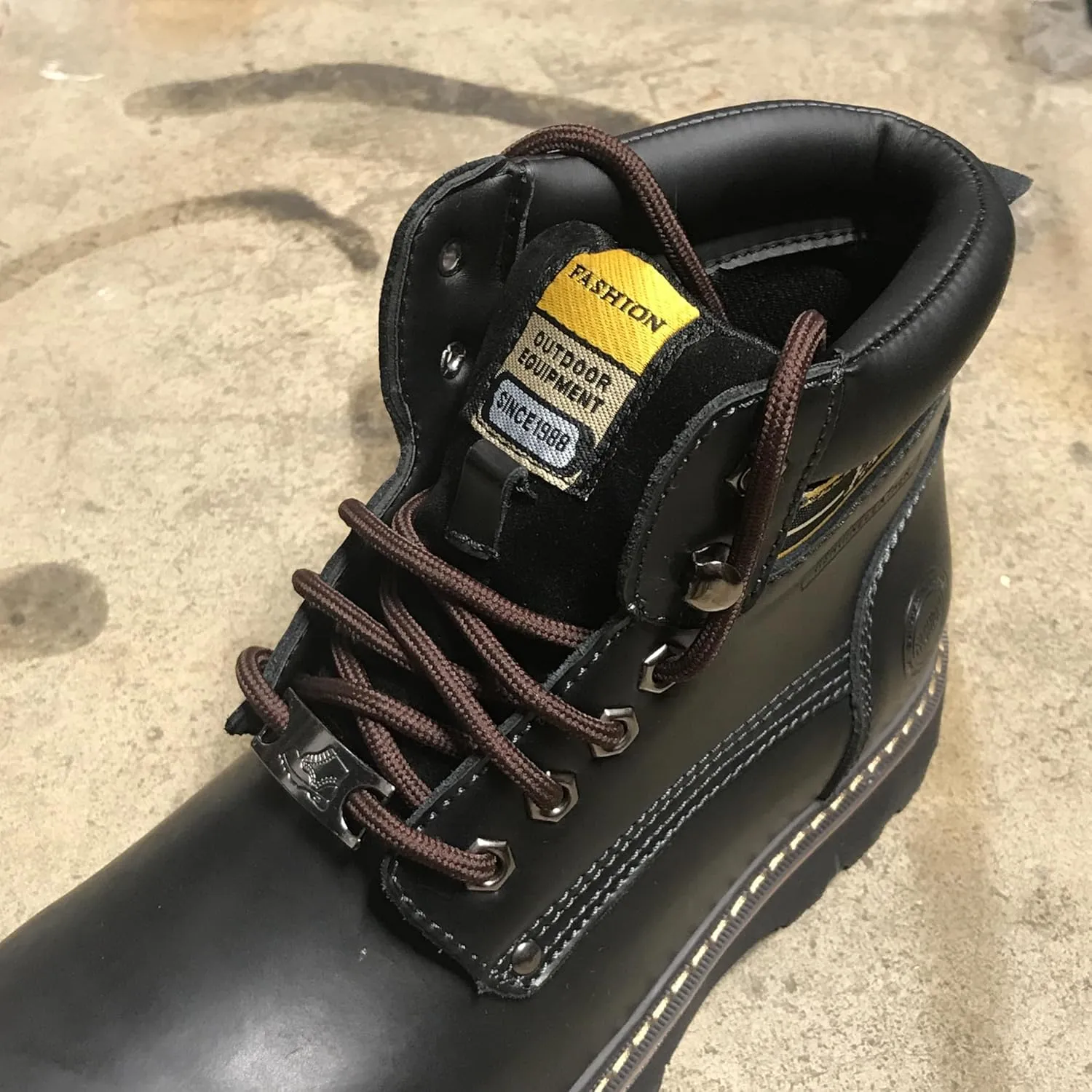 B&Q 3 Pairs Heavy Duty Round Boot Laces Shoelaces for Hiking Walking Construction Safety Work Boots Shoes