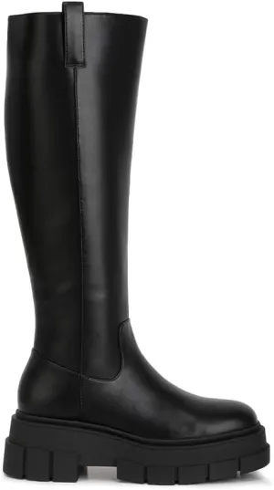 Blume Faux Leather Chunky Platform Knee Length Boots