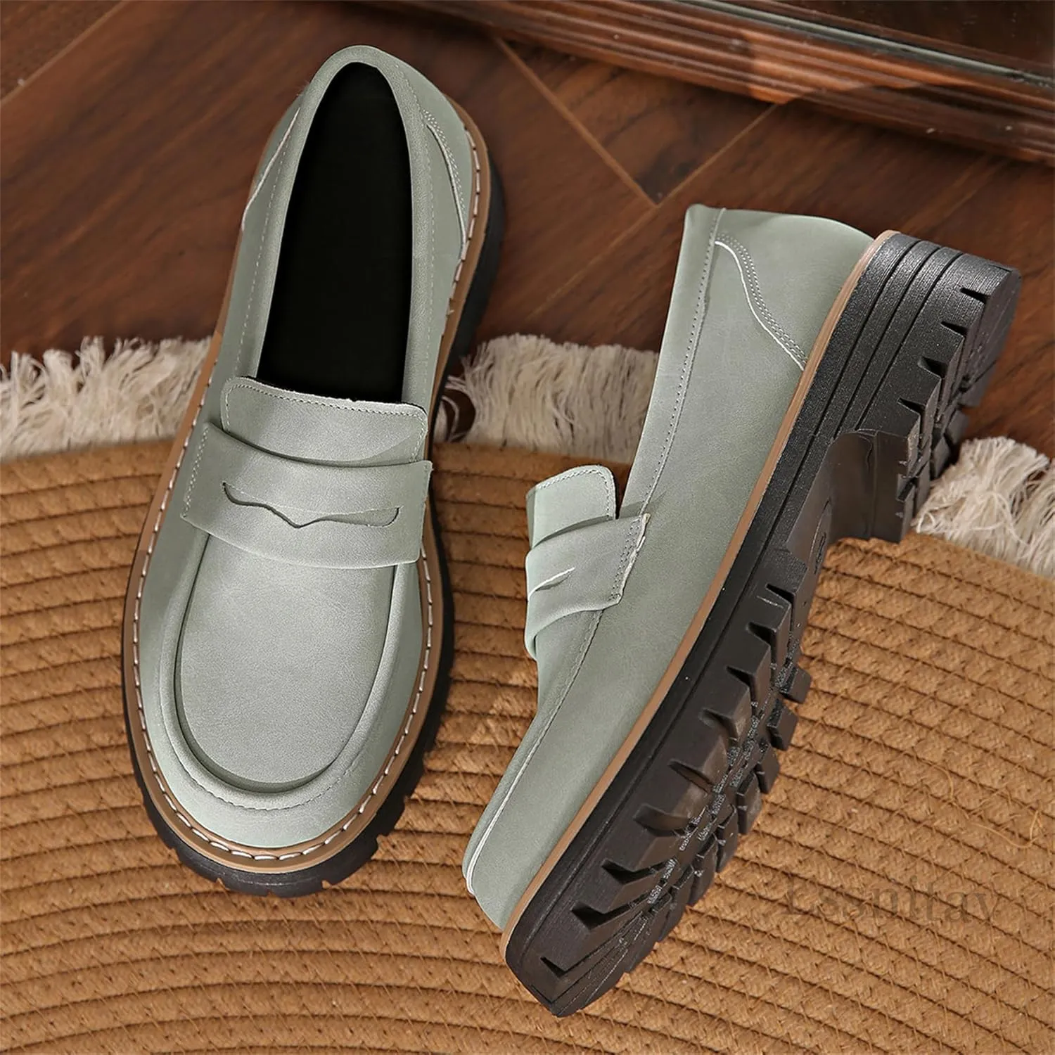 Bootara Loafers Shoes, Bootara Loafers Women Wide Width, Plus Size Casual Retro Suede Loafer for Office