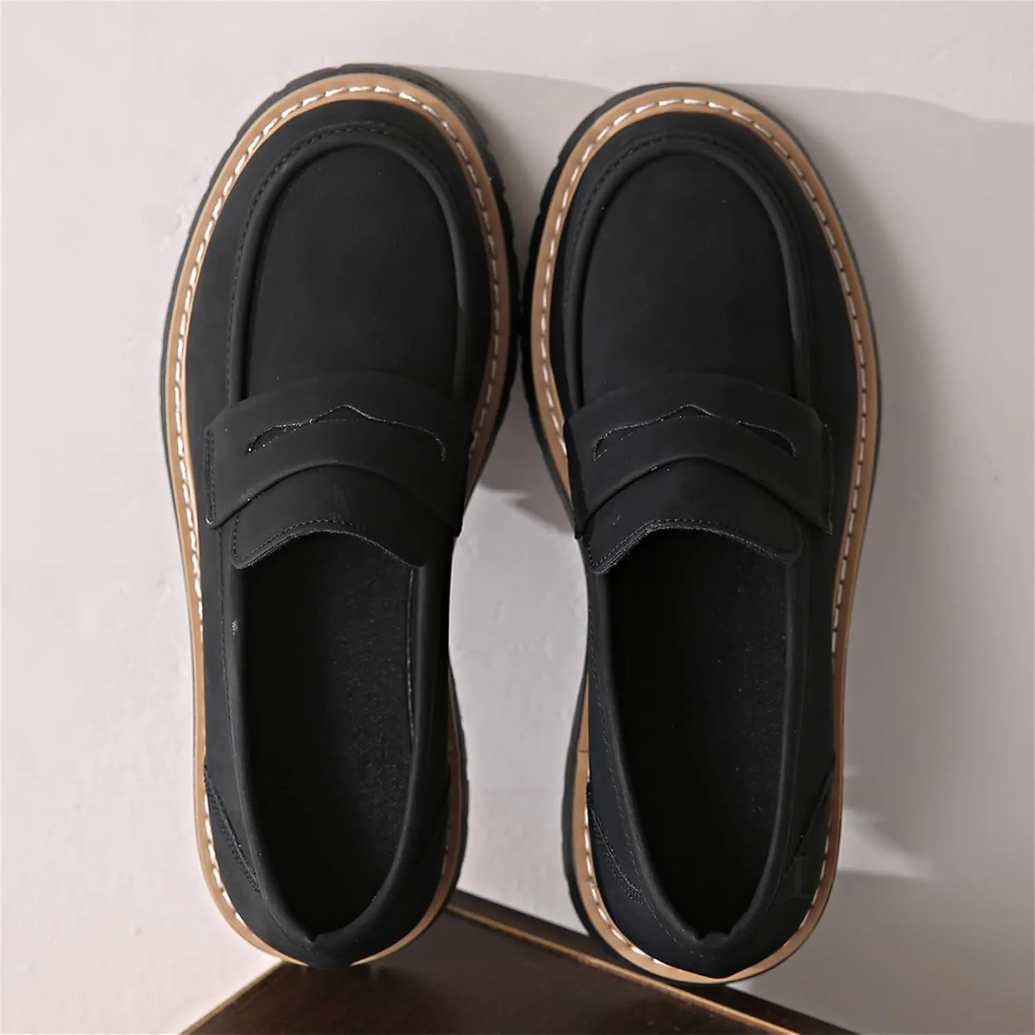 Bootara Loafers Shoes, Bootara Loafers Women Wide Width, Plus Size Casual Retro Suede Loafer for Office