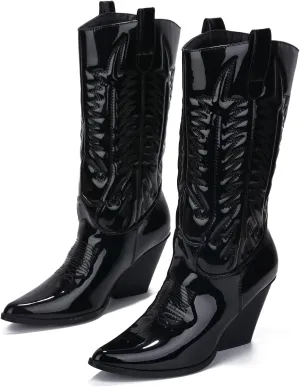 Cape Robbin Racha Pointed Toe Mid Heel Cowboy Boots (Racha)
