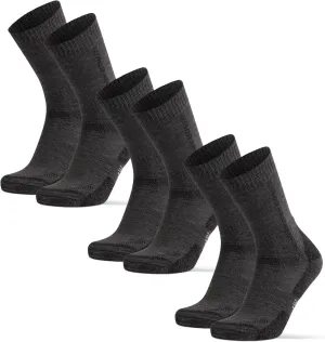DANISH ENDURANCE Hiking Socks, Merino Wool Socks, Anti Blister, Cushioned, Breathable, Men & Women, 3-Pack