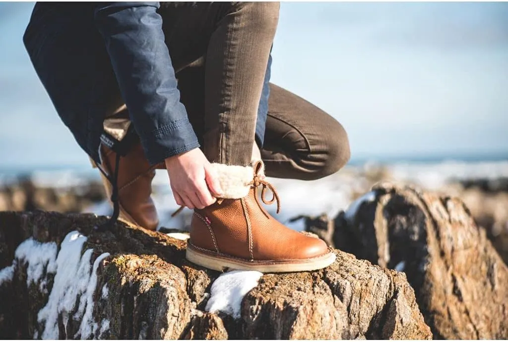 Duckfeet Arhus Unisex Wool-Lined Pebbled Leather