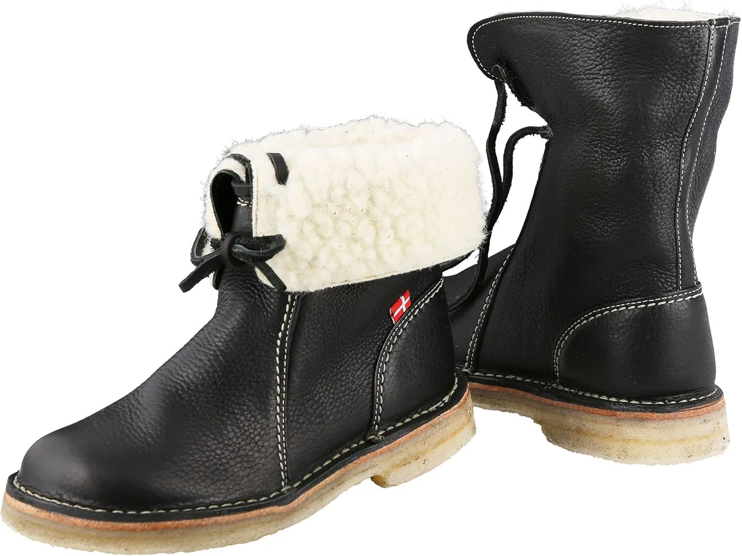 Duckfeet Arhus Unisex Wool-Lined Pebbled Leather
