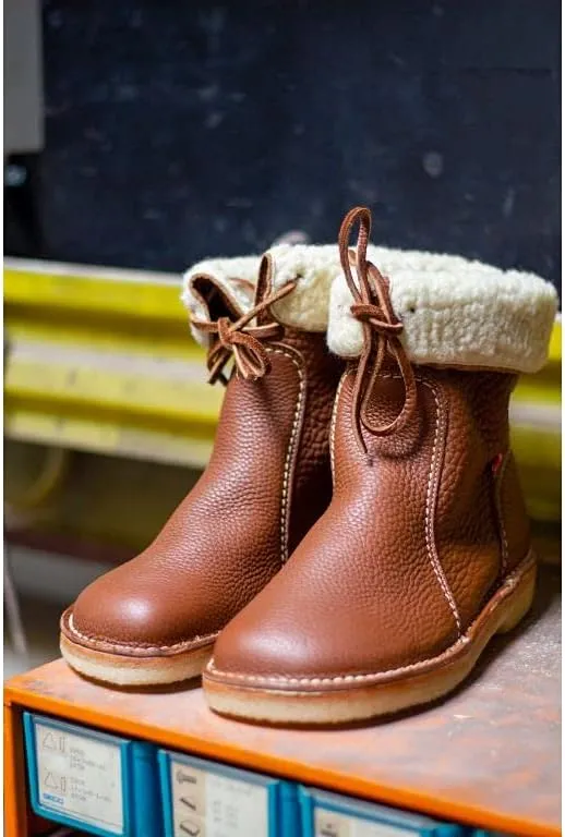 Duckfeet Arhus Unisex Wool-Lined Pebbled Leather