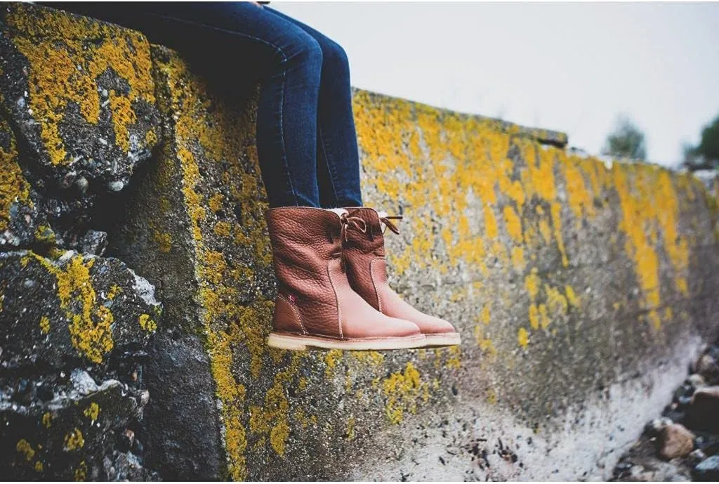 Duckfeet Arhus Unisex Wool-Lined Pebbled Leather