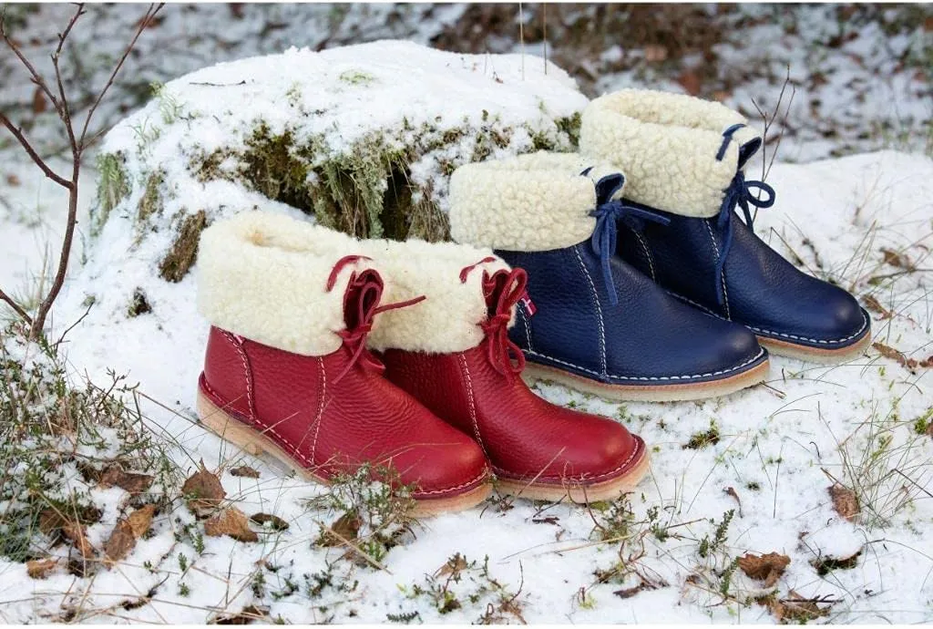 Duckfeet Arhus Unisex Wool-Lined Pebbled Leather