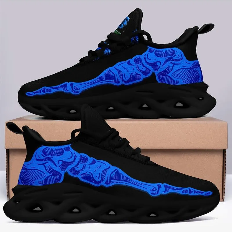 Fashion Skull Running Shoes for Men Women Edgy Elegance Sneakers Gothic Light Weight Mesh EVA Walking Tennis Sports Shoes