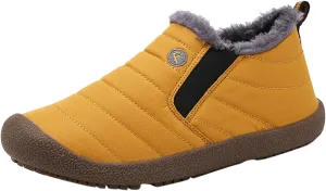 Fashion Winter Women Snow Boots Flat Soft Bottom Non Slip Warm and Comfortable Slip On Solid Mid Calf Boots for Women