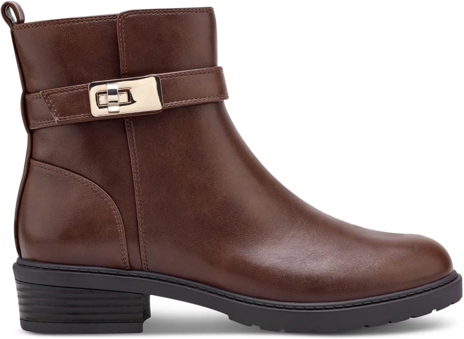 Giani Bernini Womens BECCAAP Faux Leather Ankle Boots