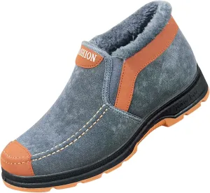 Insulated Slip On Winter Boots for Men Lightweight Comfort Walking Ankle Booties Plus Velvet Warm Snow Boots
