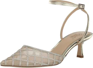 Jewel Badgley Mischka Yesenia Mesh Panel Kitten Heel
