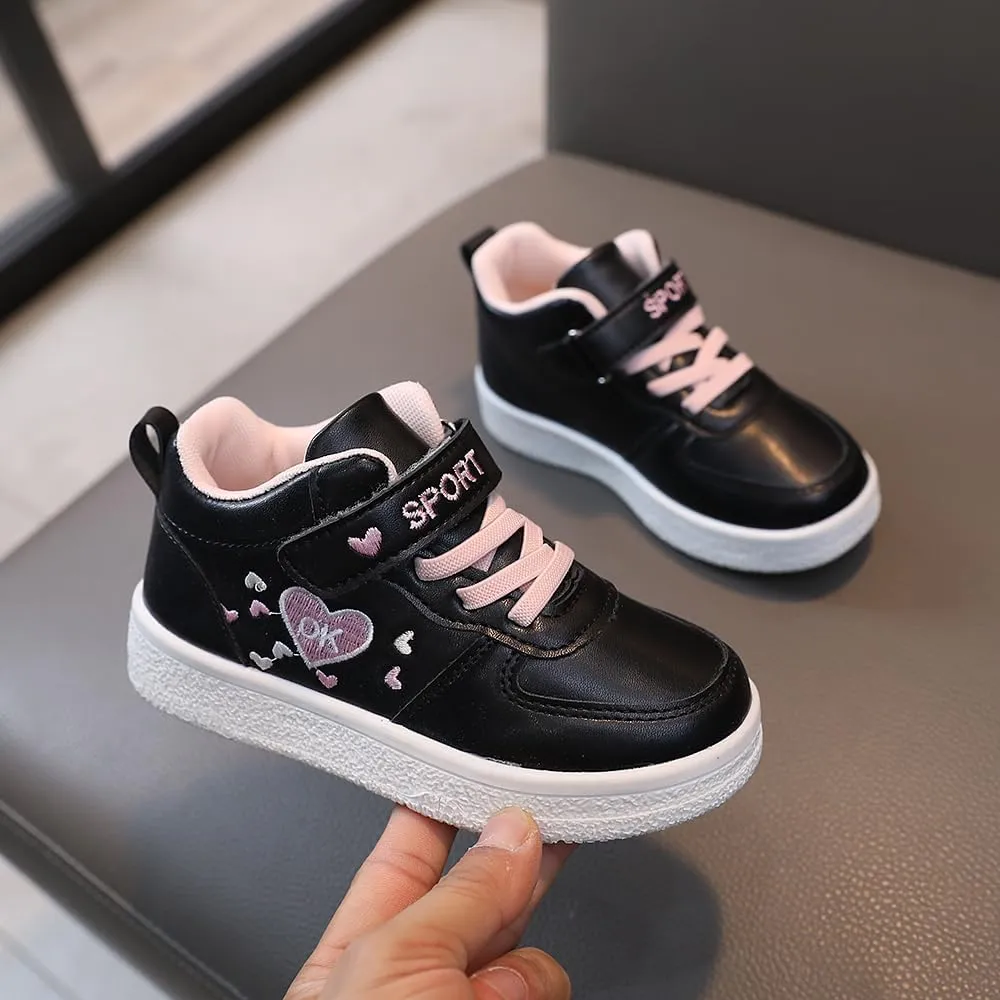 Kids Canvas Shoes Boys Girls High Top Canvas Slip On Sneakers