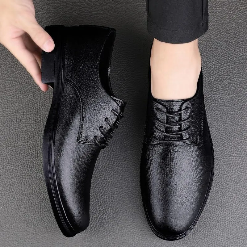Men's Dress Shoes Classic Lace-up Formal Tuxedo Shoes Wedding Business Office Pointed Toe Oxfords Shoes for Men