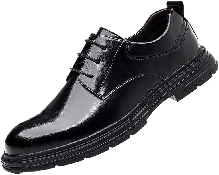 Men's Fashion Business Oxfords Shoes Lace-up Wedding Work Office Outdoor Party Casual Dress Shoes for Men