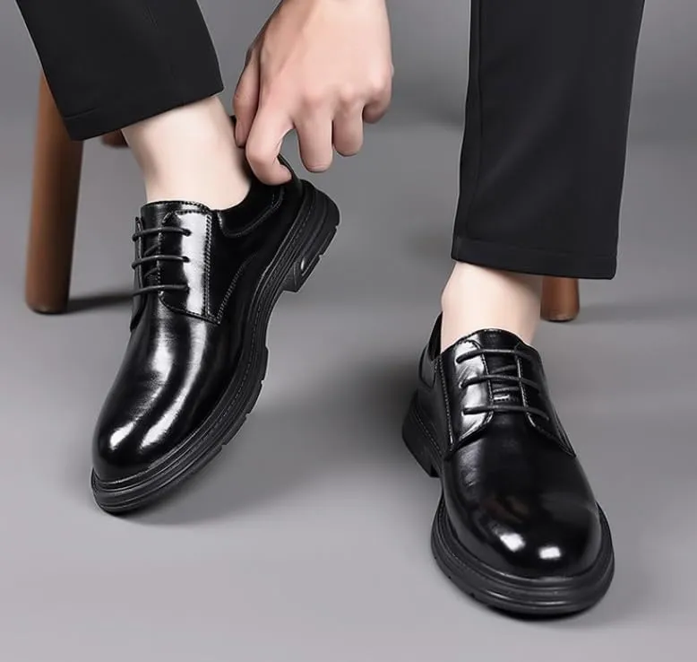 Men's Fashion Business Oxfords Shoes Lace-up Wedding Work Office Outdoor Party Casual Dress Shoes for Men