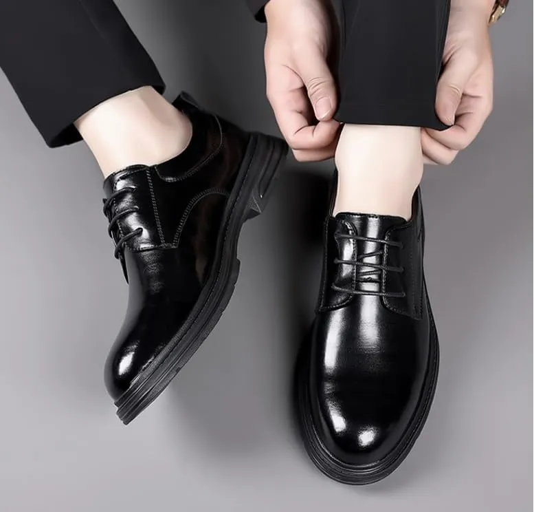 Men's Fashion Business Oxfords Shoes Lace-up Wedding Work Office Outdoor Party Casual Dress Shoes for Men