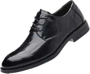 Men's Patent Leather Dress Shoes Mens Lace Up Classic Shiny Comfortable Oxfords Shoes