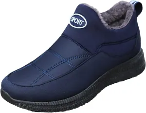 Men's Water Proof Insulated Snow Boots Classic Slip On Winter Boots Fleece Lined Warm Boots Flat 6 Boots Men