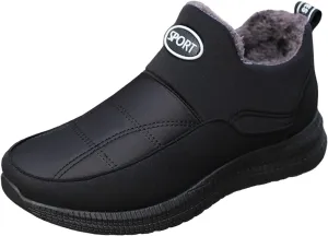 Men's Water Proof Insulated Snow Boots Classic Slip On Winter Boots Fleece Lined Warm Boots Flat 6 Boots Men
