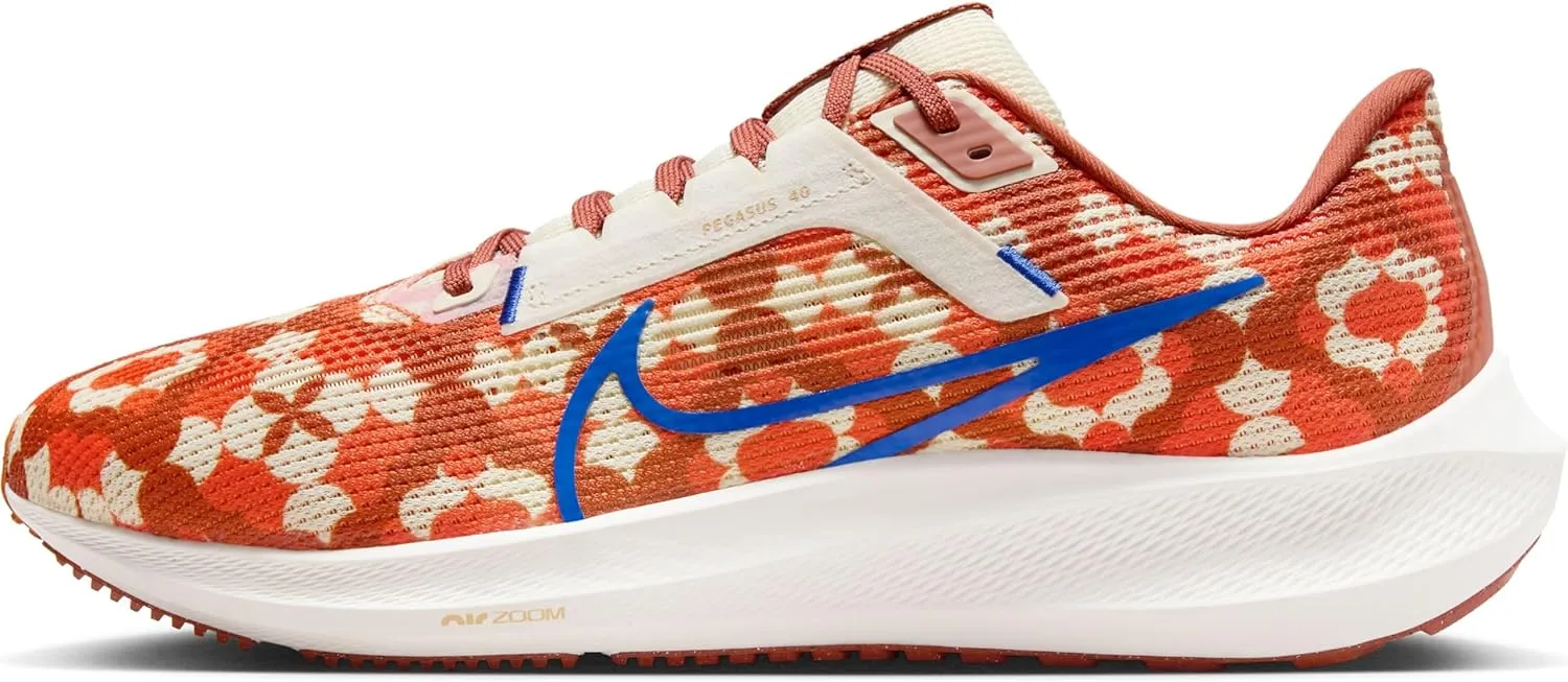 Nike Pegasus 40 Premium Men's Road Running Shoes (FQ7680-100, Coconut Milk/Burnt Sunrise/Safety Orange) Size 11.5