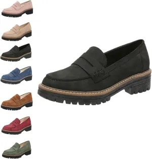 Orthoture-Orthopedic Platform Loafers, Orthoture Womens Shoes, Lug Sole Loafers for Women, Slip On Comfort Casual Fashion