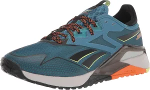 Reebok Men's Nano X2 Tr Adventure Cross Trainer, Steely Blue/Black/Smash Orange, 14