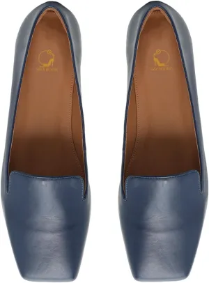 SHODENSE Women Square Toe Loafers Flats Slip On Matte Leather Penny Loafers Comfortable Office Work Flats Casual Flat Heel Loafer Vintage Club Driver Flat Shoes Fall Spring Daily Size 4-11 M US