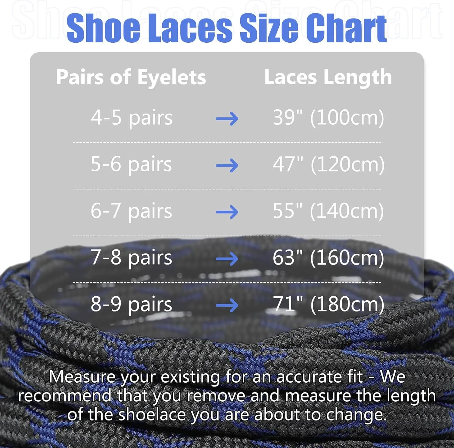 Stepace Wave Round Boot Laces [2 Pairs] Heavy Duty Shoelaces,Work Boots & Hiking Shoes