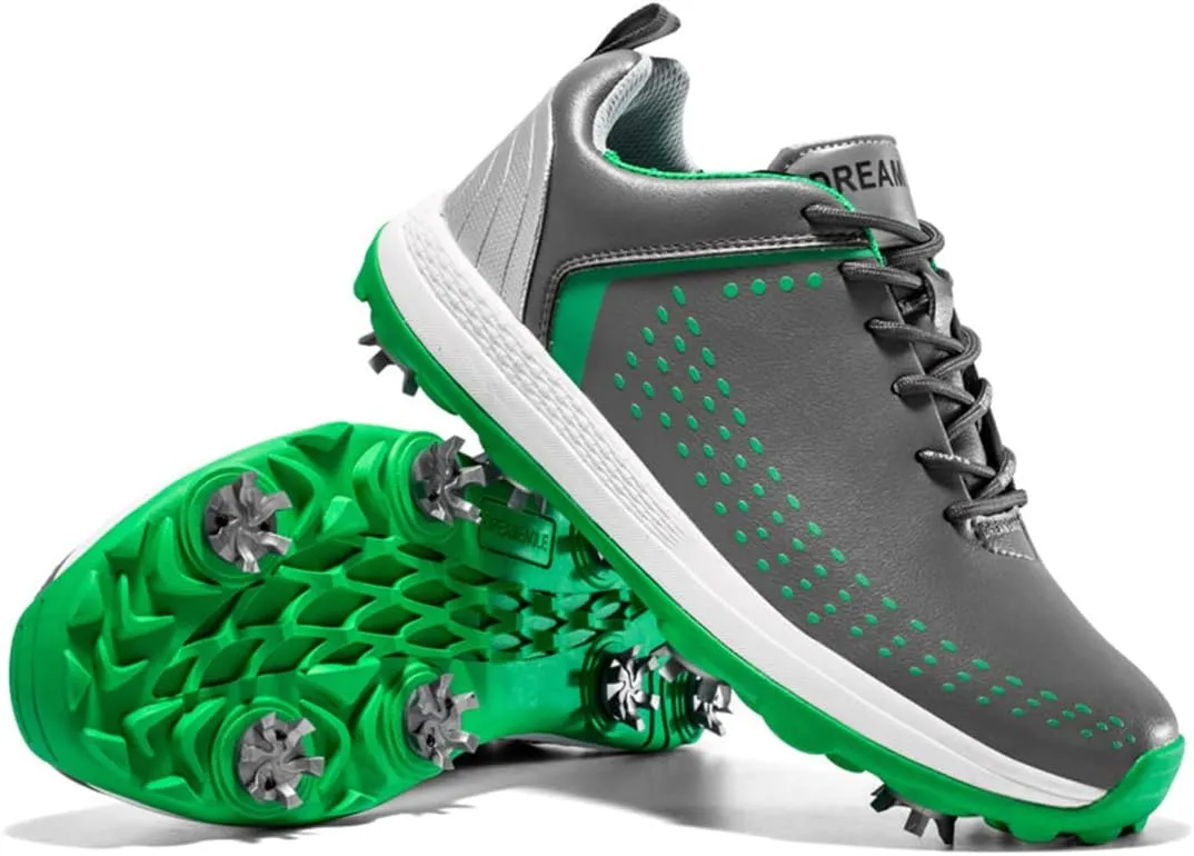 UCUZMI Waterproof Golf Shoes, Spiked Golf Athletic Trainers for Male Walking Footwears Outdoor Walking Fitness Shoes
