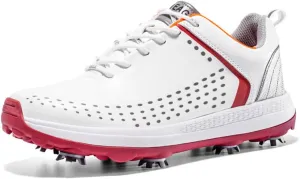 UCUZMI Waterproof Golf Shoes, Spiked Golf Athletic Trainers for Male Walking Footwears Outdoor Walking Fitness Shoes