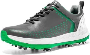 UCUZMI Waterproof Golf Shoes, Spiked Golf Athletic Trainers for Male Walking Footwears Outdoor Walking Fitness Shoes