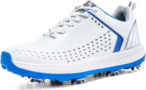UCUZMI Waterproof Golf Shoes, Spiked Golf Athletic Trainers for Male Walking Footwears Outdoor Walking Fitness Shoes