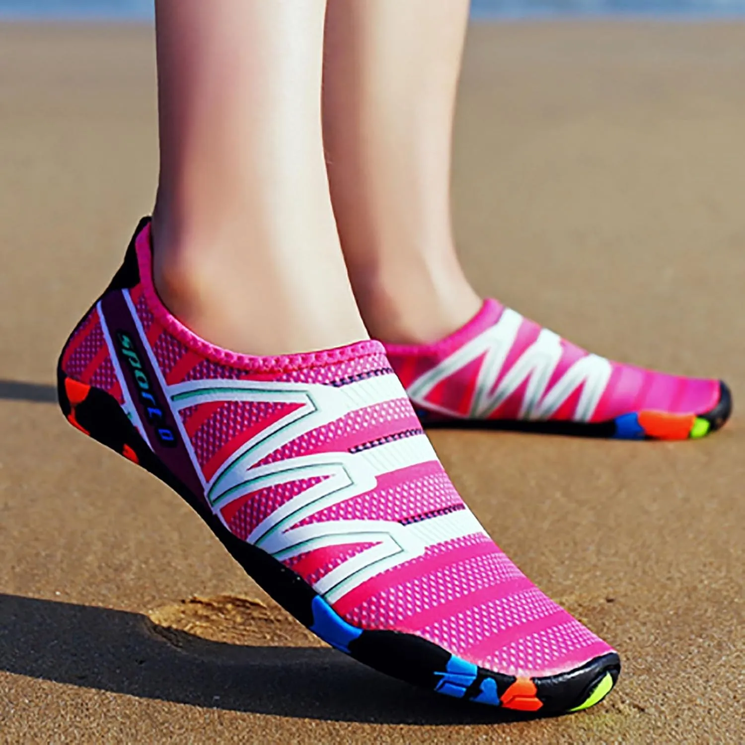 Water Socks for Women Men Swim Aqua Socks Beach Pool Quick Dry Barefoot Surf River Boat Kayak Sea Yoga Sand Exercise Sport Accessories Breathable Mesh Knit Indoor Fitness Shoes Women Men