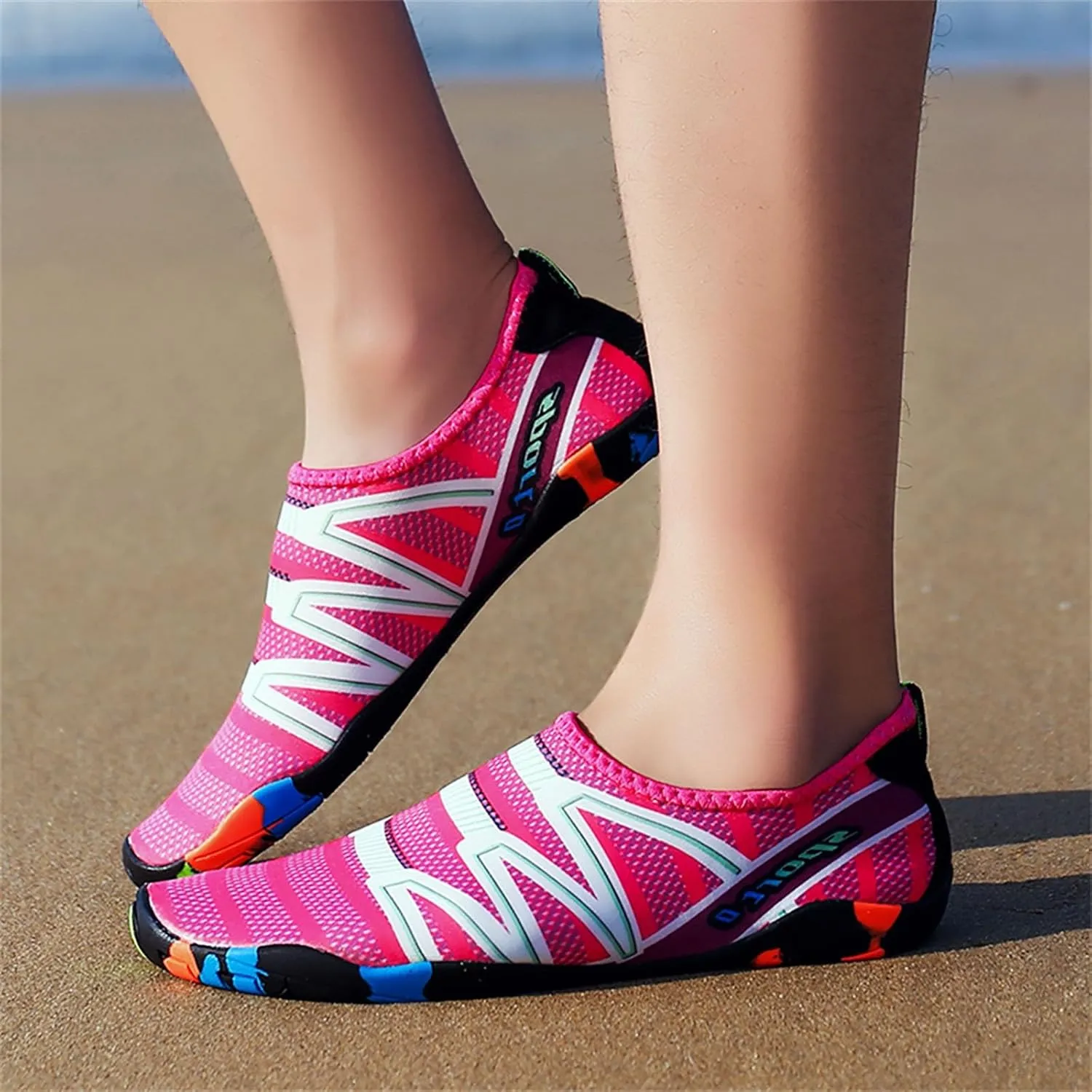 Water Socks for Women Men Swim Aqua Socks Beach Pool Quick Dry Barefoot Surf River Boat Kayak Sea Yoga Sand Exercise Sport Accessories Breathable Mesh Knit Indoor Fitness Shoes Women Men