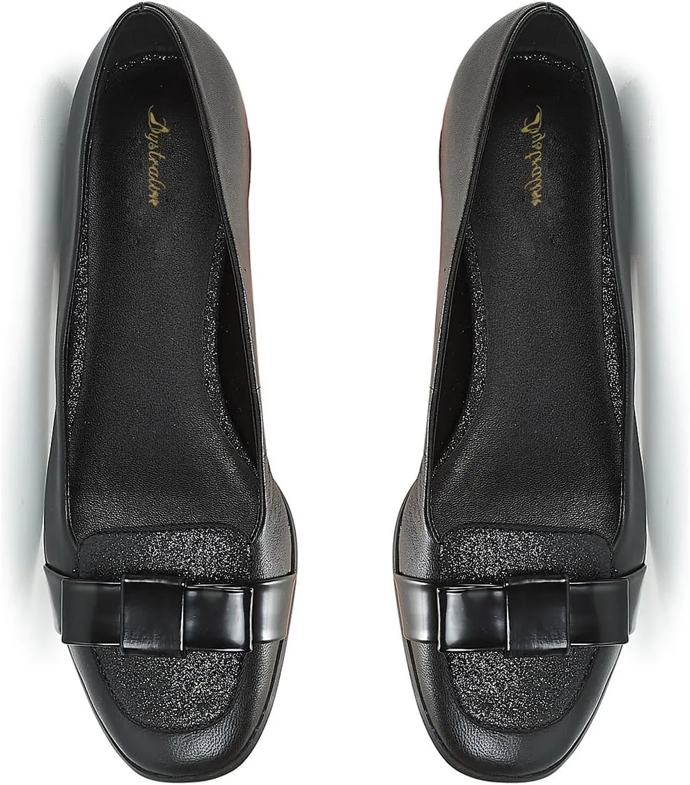 Women Chunky Low Heel Loafers Bow Slip On Closed Round Toe Loafer Shoes Matte Sequin Comfy 1 Inch Block Heels Dress Shoes Pumps Patchwork Glitter Office Work Pumps Cute Chic 4-11 M US