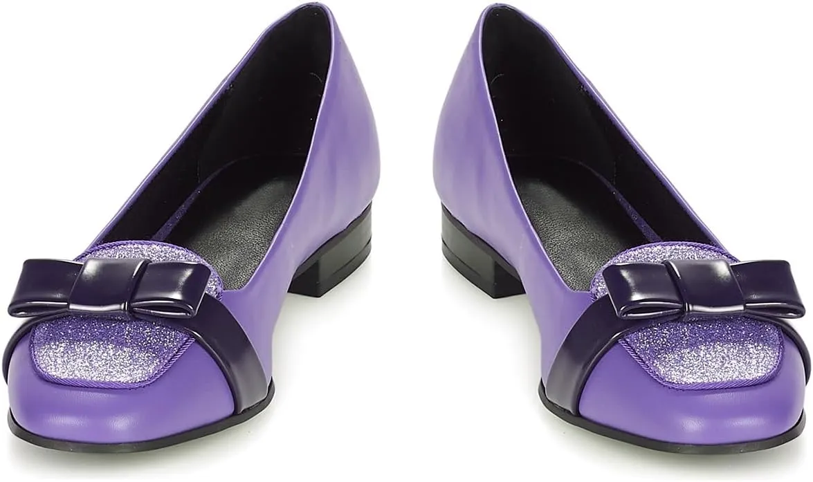 Women Chunky Low Heel Loafers Bow Slip On Closed Round Toe Loafer Shoes Matte Sequin Comfy 1 Inch Block Heels Dress Shoes Pumps Patchwork Glitter Office Work Pumps Cute Chic 4-11 M US