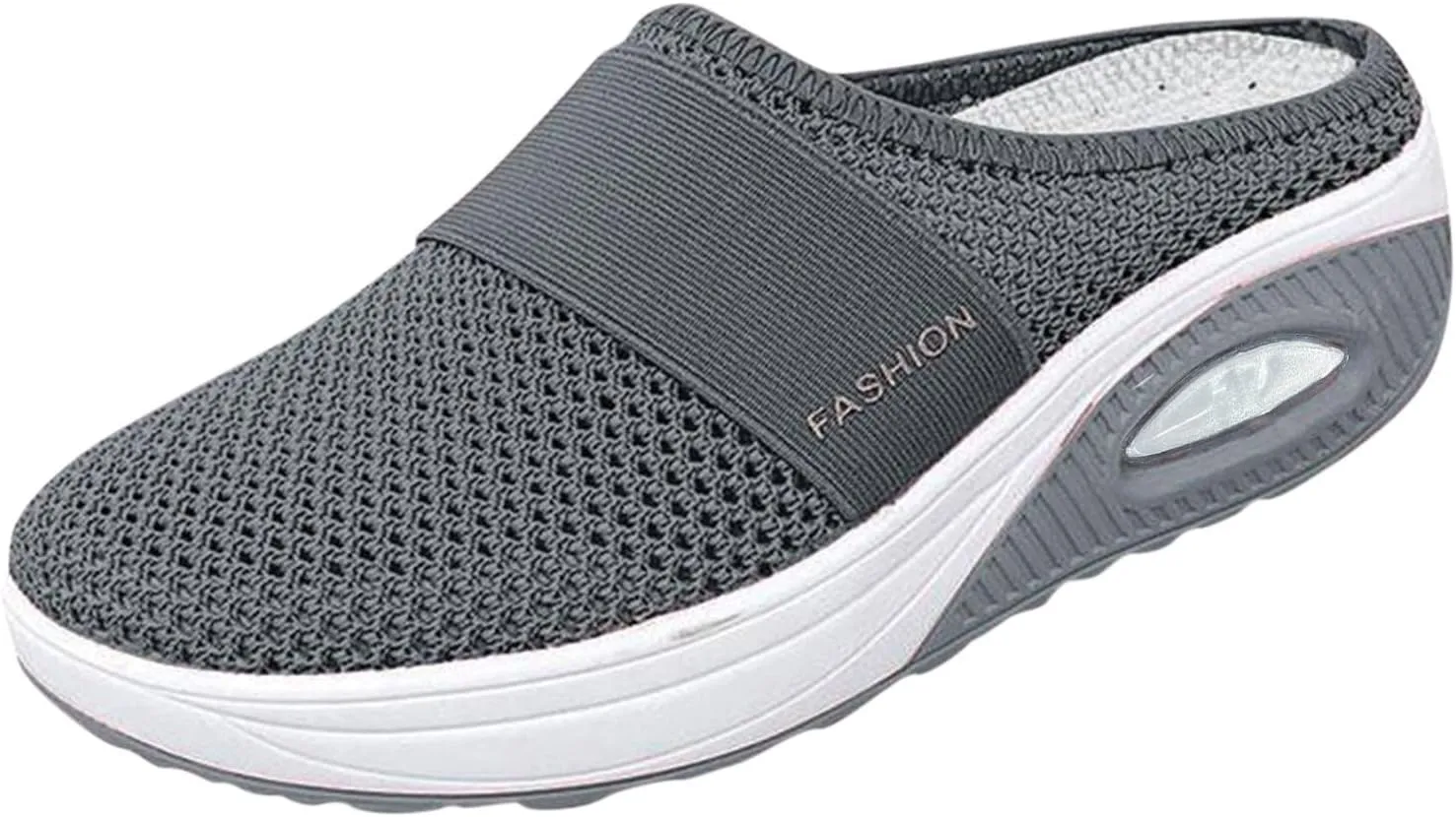 Women's Backless Slip on Mesh Sneakers Shoes Mens Casual Shoes Dressy Black Casual Shoes Waterproof Sneakers White Tennis Shoe Cross Trainer Shoe