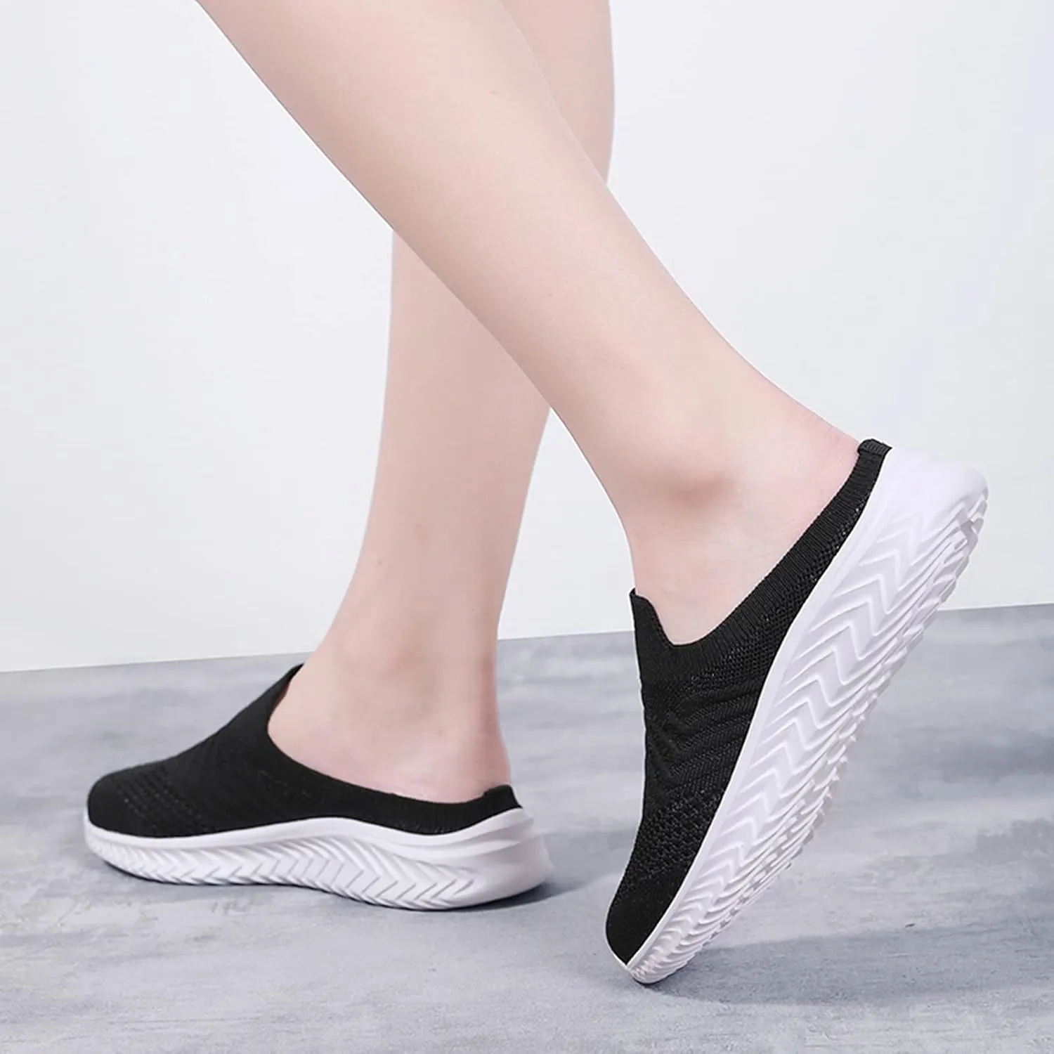 Women's Backless Walking Sneakers Summer Slip-on Womens Tennis Shoes Jogging Casual Shoes for Fall Fashion Sneakers White Tennis Shoe Trainers Shoe