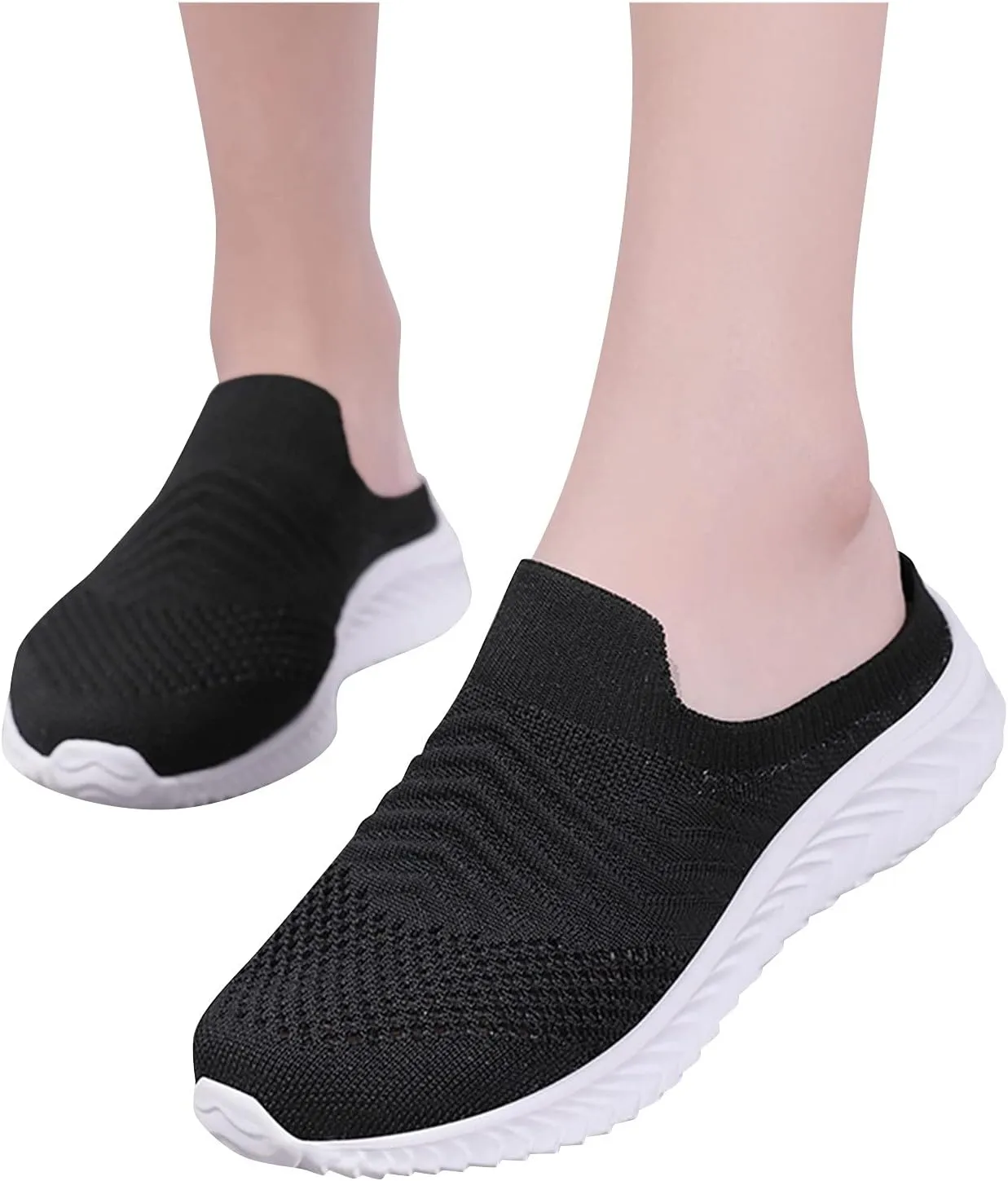 Women's Backless Walking Sneakers Summer Slip-on Womens Tennis Shoes Jogging Casual Shoes for Fall Fashion Sneakers White Tennis Shoe Trainers Shoe