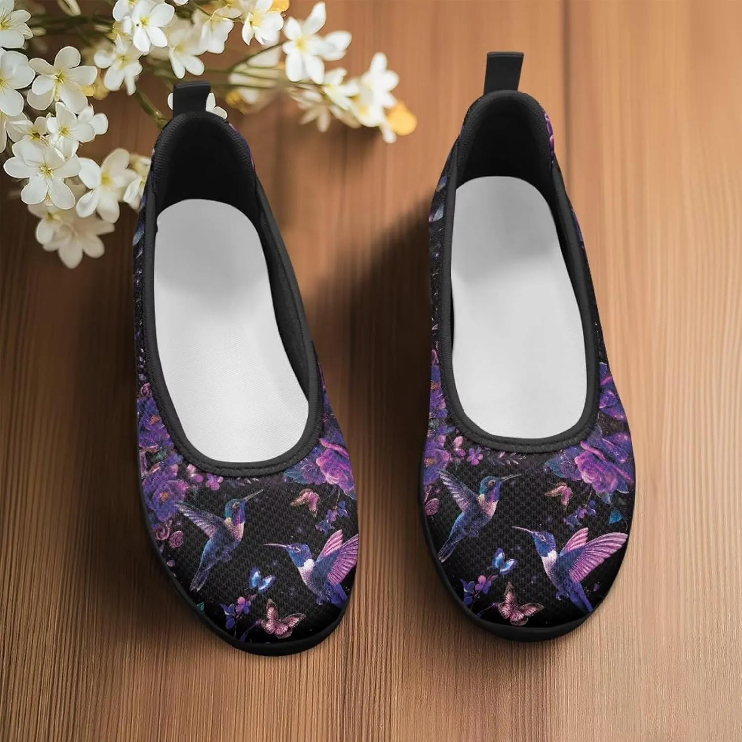 Womens Fitness Shoes Hummingbird Wide Barefoot Sneakers Comfortable Flat Walking Low Top Athletic Sneaker Lightweight Minimalist Shoe