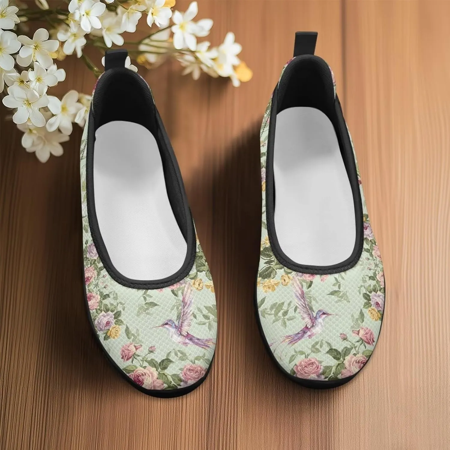 Womens Fitness Shoes Hummingbird Wide Barefoot Sneakers Comfortable Flat Walking Low Top Athletic Sneaker Lightweight Minimalist Shoe