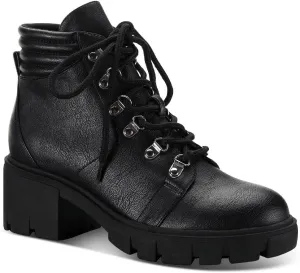 Womens Ruthee Faux Leather Round Toe Ankle Boots