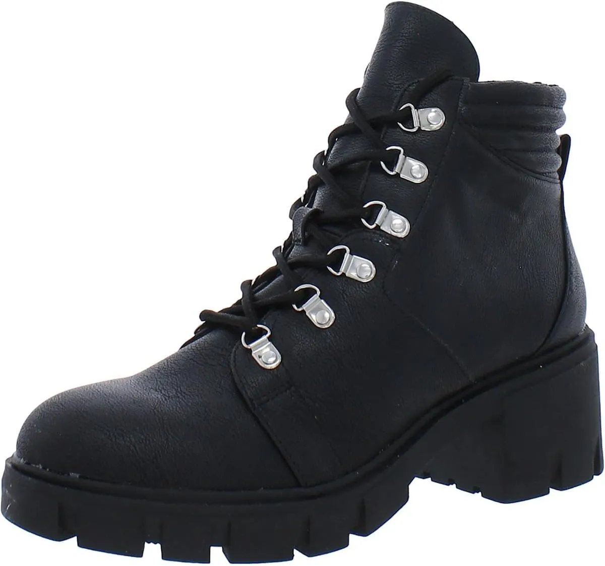 Womens Ruthee Faux Leather Round Toe Ankle Boots